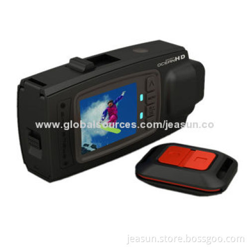 RF 170 Degrees Viewing Angle HD 1,080P Waterproof Sports Mini Camcorder with Rotate Lens